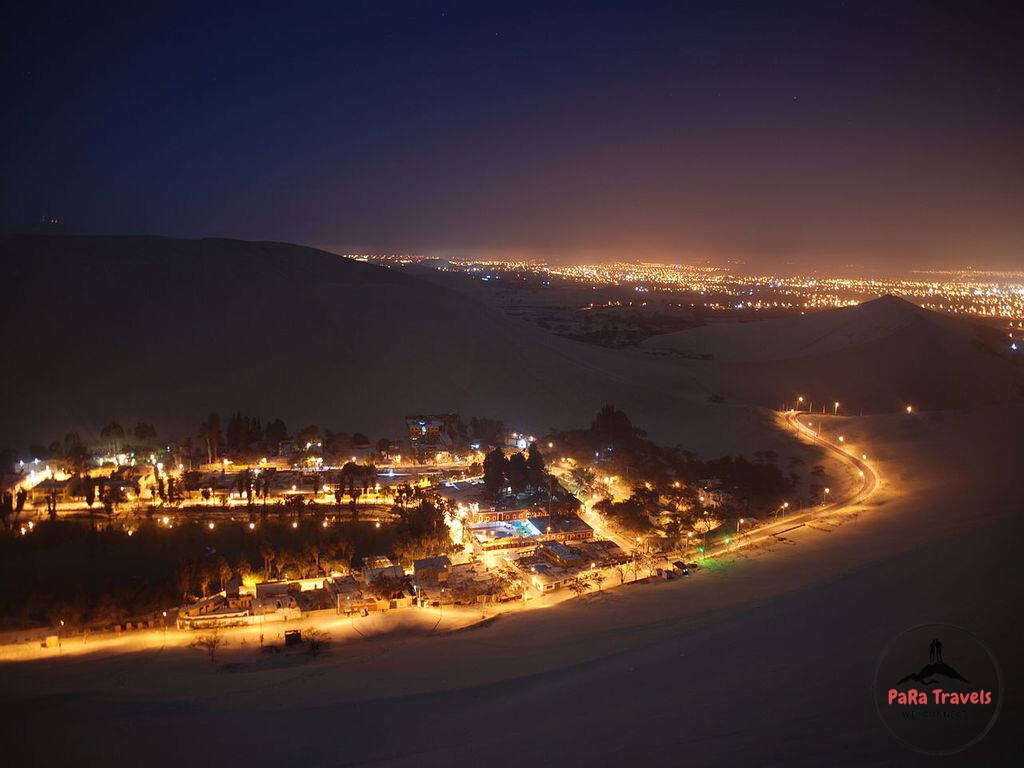 Huacachina and Ica during night