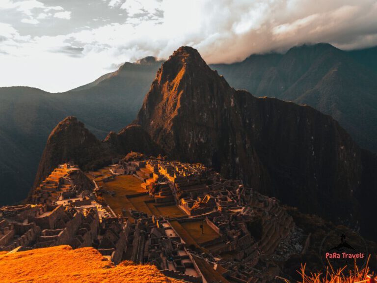 Red glance over Machu Picchu