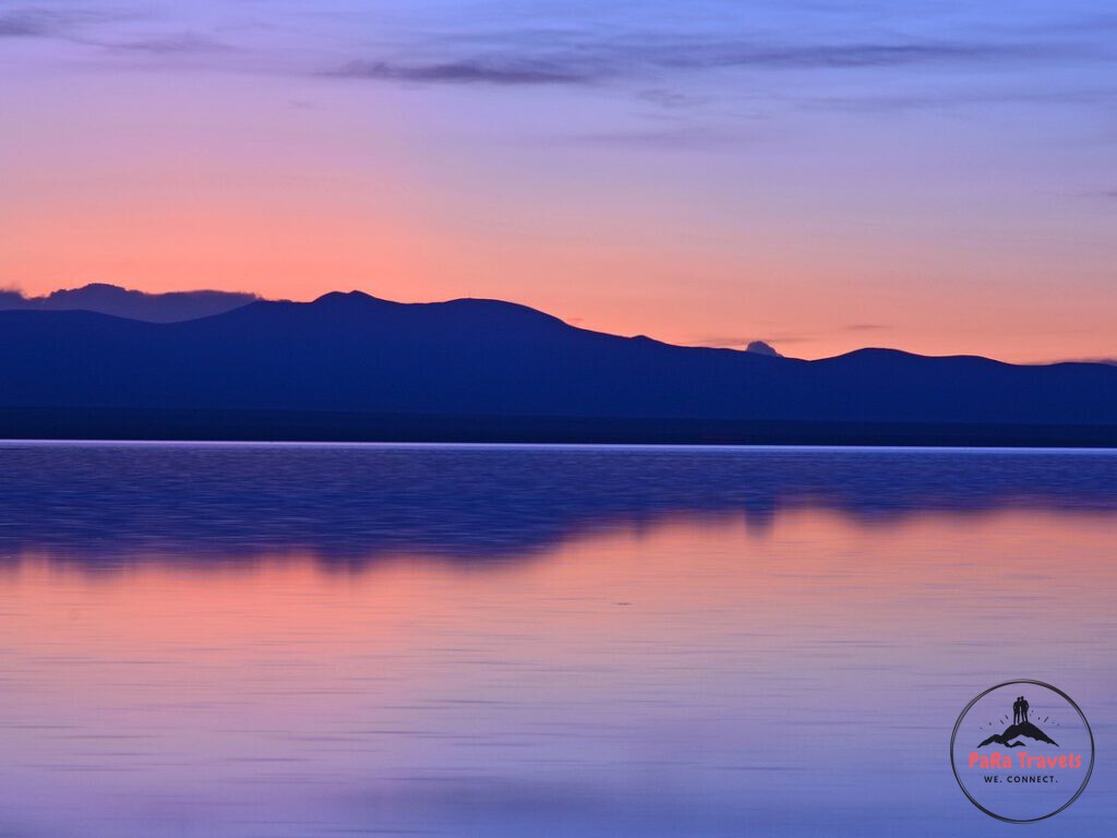 Sunset at Uyuni Salt Flats